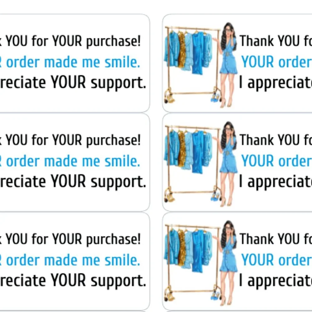 Thank You Stickers Order Shipping Labels